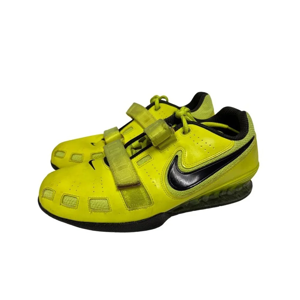 Nike Romaleos 2 Men's Weight Lifting Shoes Volt Yellow Gym 476927-730 Size 12 - Picture 4 of 12